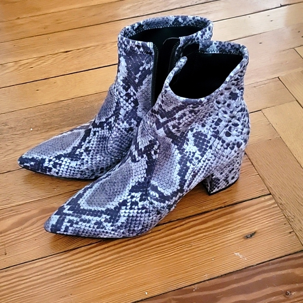 Marc Fisher snake print boots